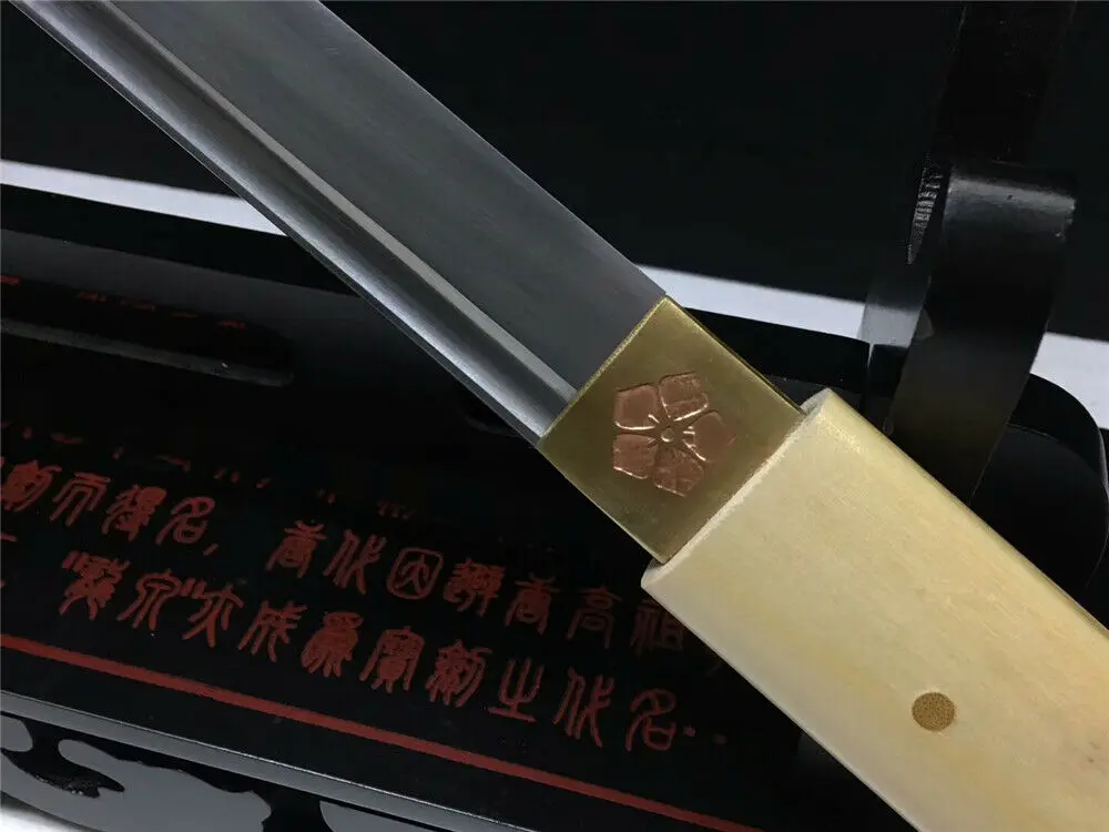 Японский ниндзя секта Shrine самурайский меч катана очень острым пружинным стальным лезвием