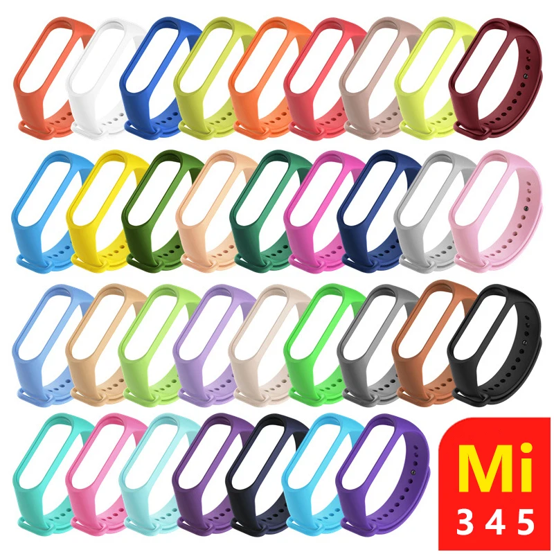 

Ремешок силиконовый для Mi band 4 5 6, сменный Браслет для смарт-часов Xiaomi mi band 5 4 3