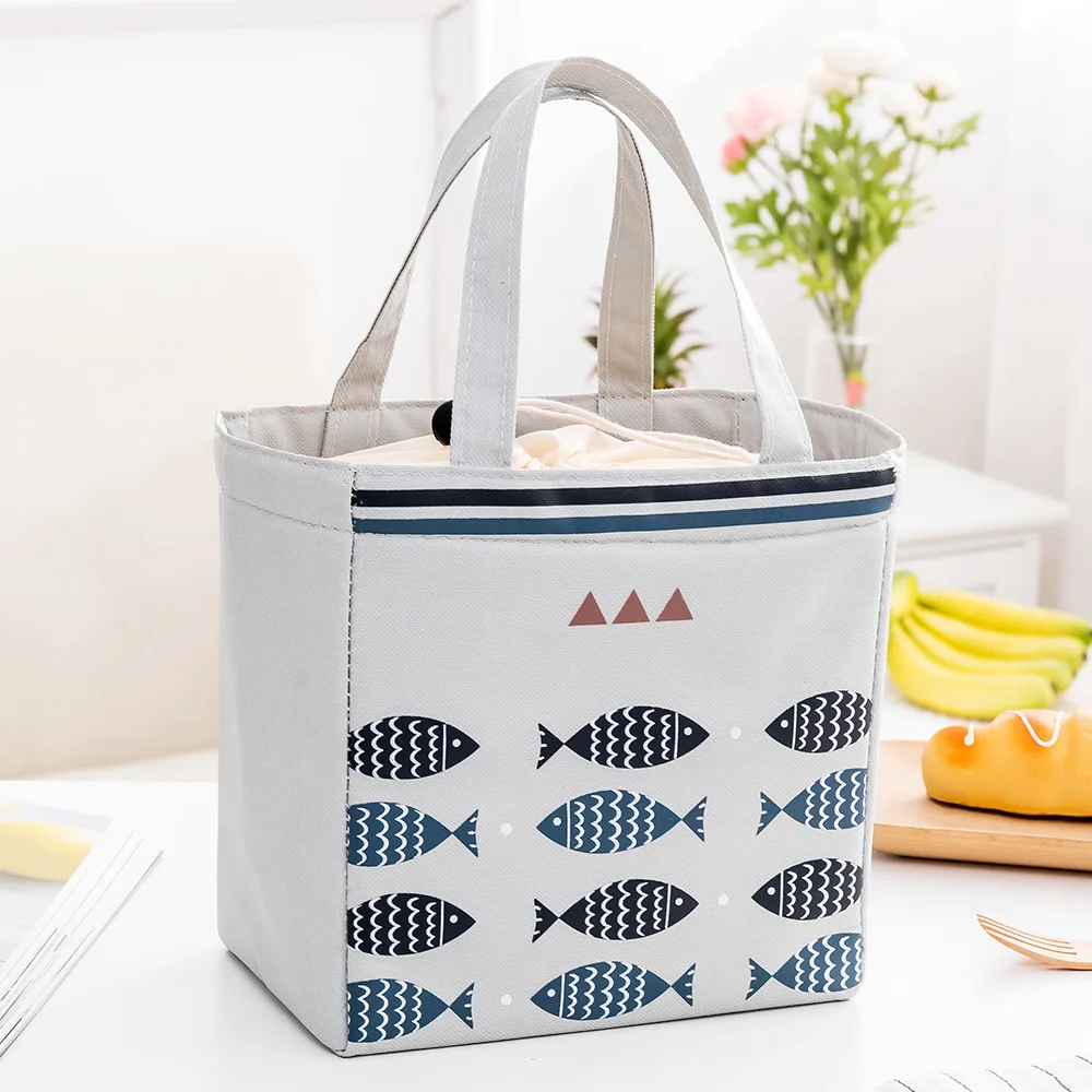 Light gray Ланч-мешок Оксфорд алюминиевый Термоизолированный Ланч-бокс сохраняет тепло кулер сумка высокого качества Мода для пикника - Цвет: Light gray