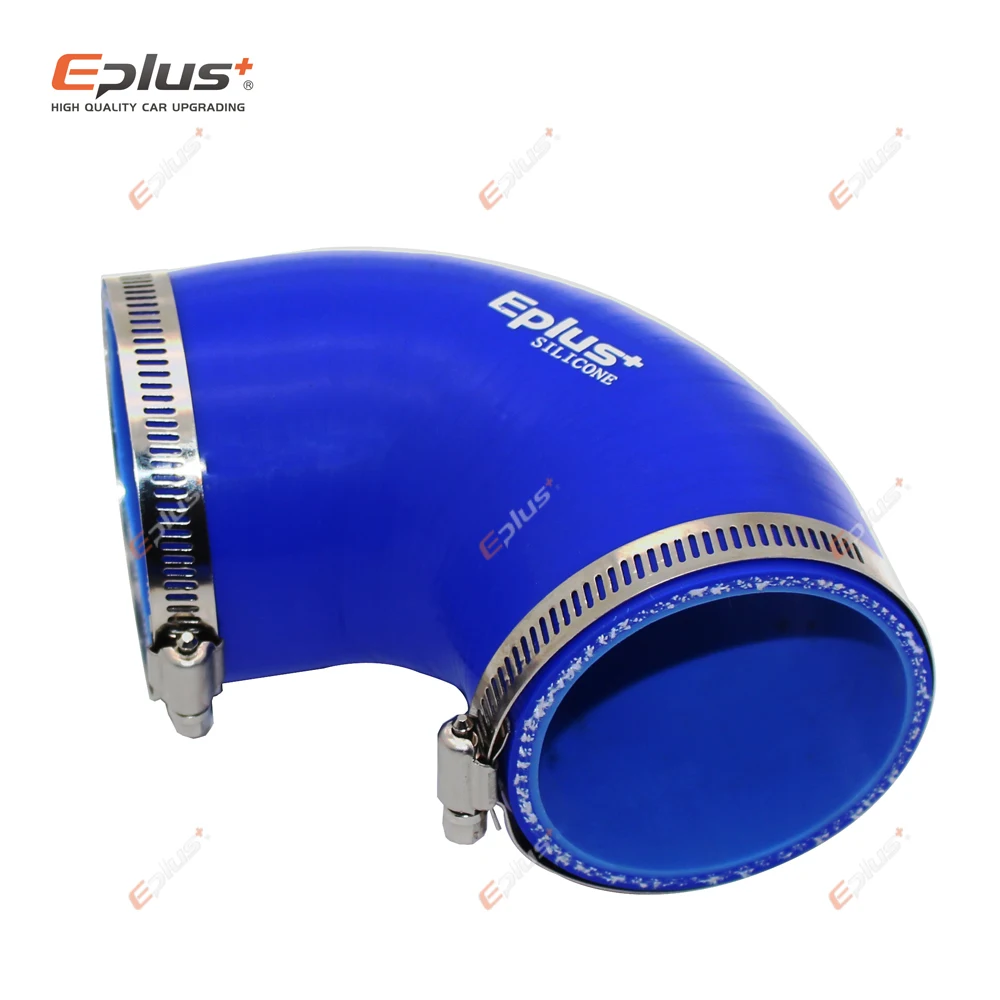 Silicone Hose Connector EPLUS Universal Silicone Tubing 90 Degrees Car Intercooler Turbo Intake Pipe Coupler Blue Multi Size