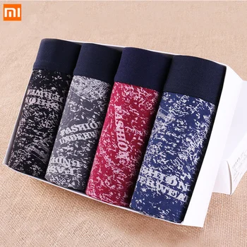 

Xiaomi Mijia Men's Modal Underwear Home Breathable Soft Boxer Shorts Sexy Panties for Men Man Underpants Male Underpants 4PCS