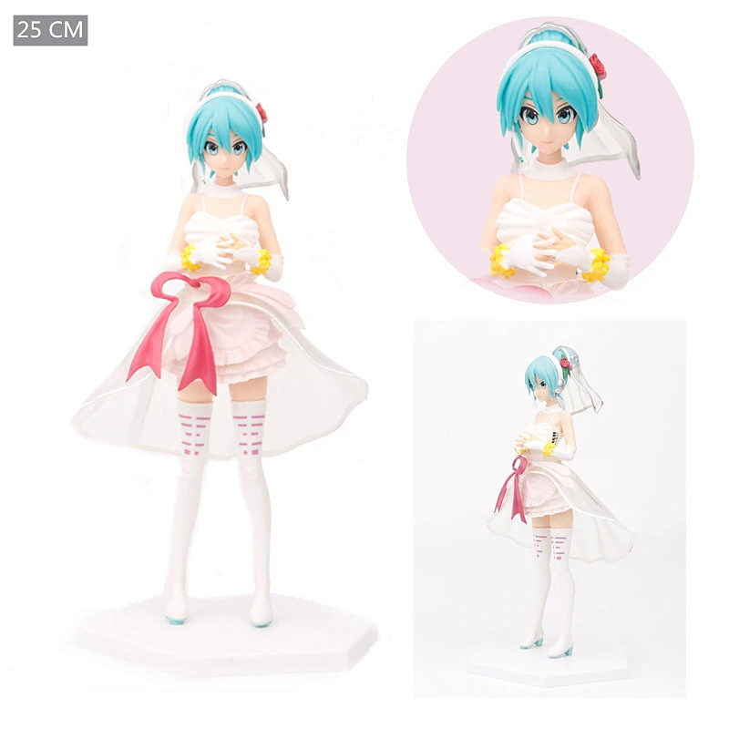 

Hatsune Miku Game Anime Character Wedding Dress Hatsune Girl Toy Model Doll Home Decoration Children Christmas Or Birthday Gift
