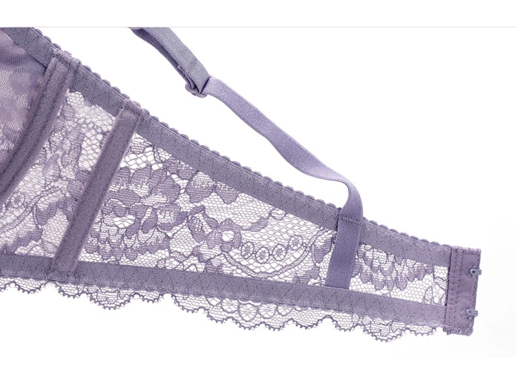 CINOON Ultrathin Lingerie set plus size bras A B C D Cup sexy bra set transparent women underwear Embroidery Lingerie bralette (17)