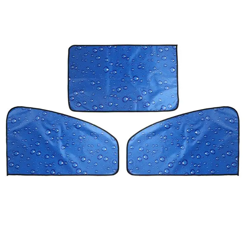 Синий солнцезащитный козырек для окна автомобиля с магнитной защитой от ультрафиолета, шторка для бокового окна, солнцезащитный козырек с 4 слоями, боковое окно, Передняя Задняя Шторка