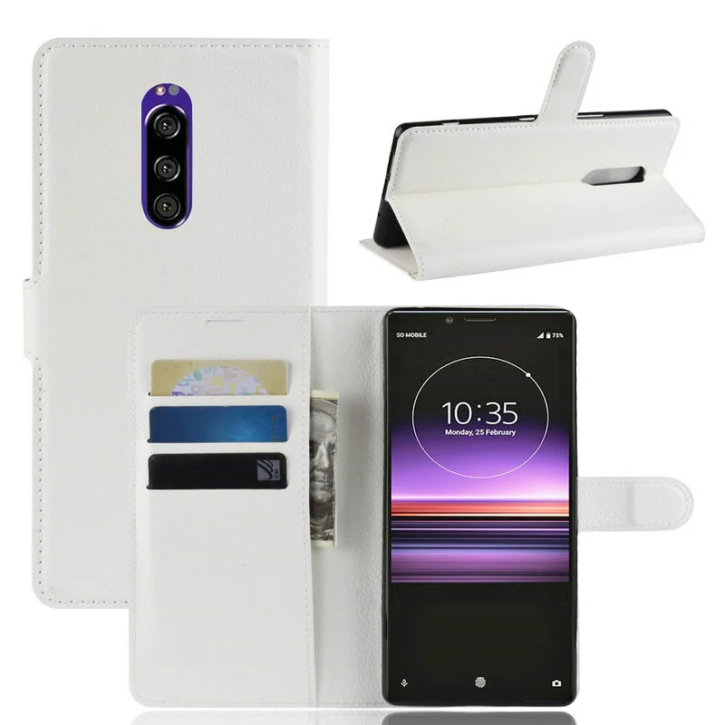 for Sony Xperia 1 J8110 J8170 J9110 Wallet Phone Case for Sony Xperia 1 Flip Leather Cover Case Etui Fundas case 5