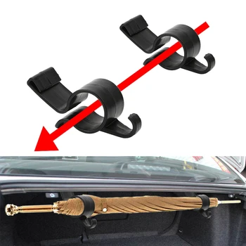 

2pcs/set Car Rear Trunk Hanging Hook Umbrella Holder Mounting Bracket Towel Hook Installation Convenient Trunk Organizer