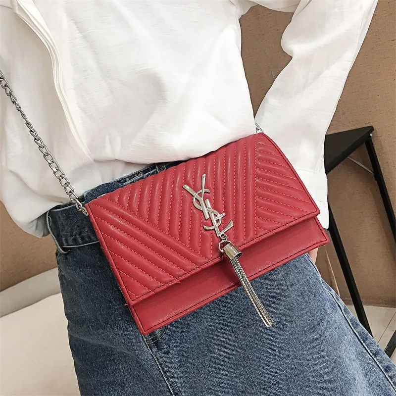 

Ladies Mini Shoulder Bag 2020 New Fashion PU Designer Ladies Bag Chain Tassel Handbag
