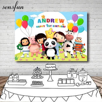 

Sensfun Little Baby Bum Theme Backdrops Newborn Baby 1st Birthday Photography Photobooth Birthday Party Banner Custom Photocall