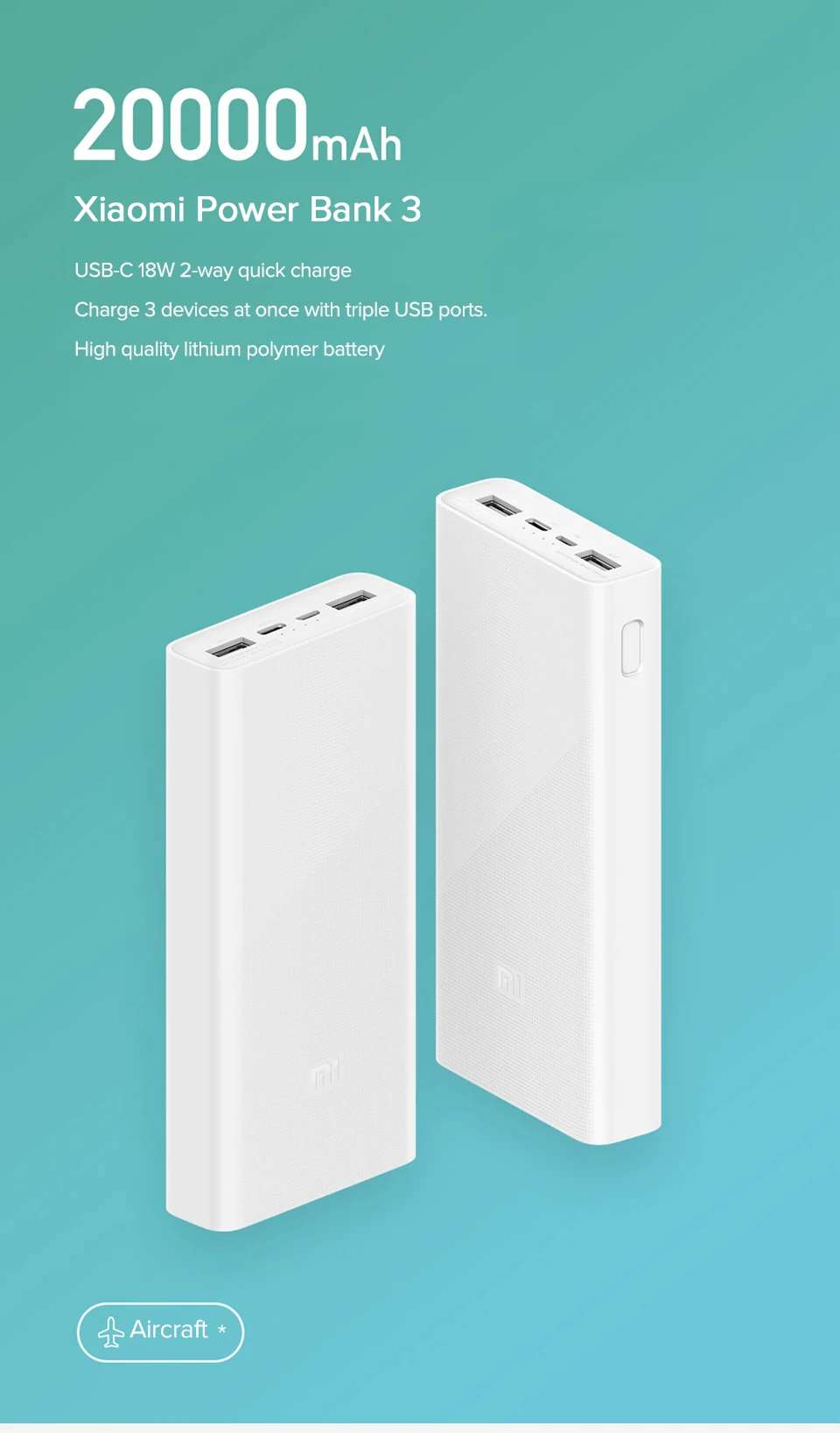 Xiaomi power Bank 3 PLM18ZM 20000 мАч 18 Вт Двусторонняя Быстрая зарядка тип-c микро Входное зарядное устройство для iPhone 11 Pro XR X для samsung