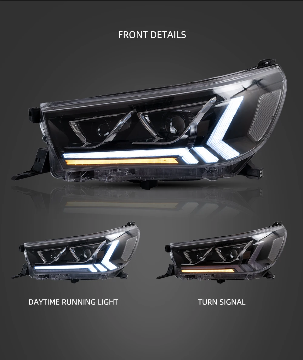 Vland factory for car headlight for Hilux headlight full led for Revo head lamp