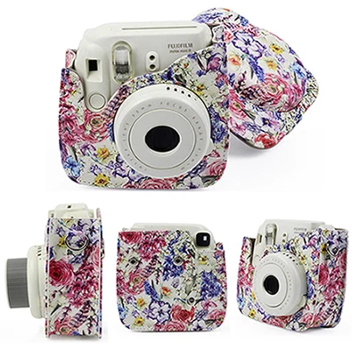 Fuji Fujifilm Instax Mini 9 Mini 8 Camera Bag Instant Camera Accessories Shoulder Bag Case With Strap For Instax Mini 9 Min8 8 - Цвет: Rose