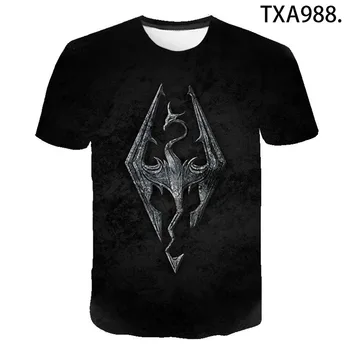 

New The Elder Scrolls V SKYRIM 3D T Shirts Men Women Children Summer Casual Game T-shirt Short Sleeve Tops Cool Skyrim Tee Shirt