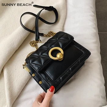 

Rivet Chain Small Crossbody Bags For Women 2020 Retro Shoulder Messenger Bag Lady Luxury Handbags
