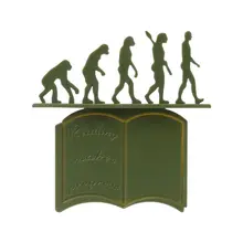 Креативная Теория эволюции Закладка 3D силиконовый держатель книги для чтения канцелярские принадлежности