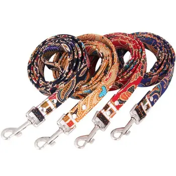 

Folk Patterns Dog Leashes Luxury Design Custom Pet Quick Release Walking Cables
