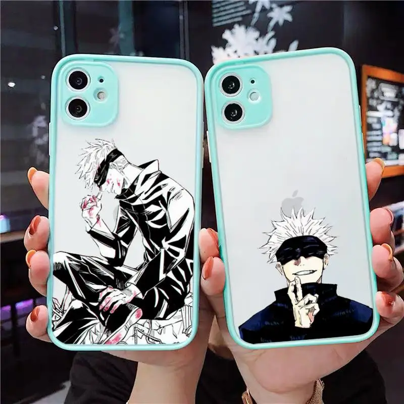 Jujutsu кайсен Чехол для мобильного телефона iPhone 12 11 Mini Pro XR XS макс 7 8 Plus X Матовый