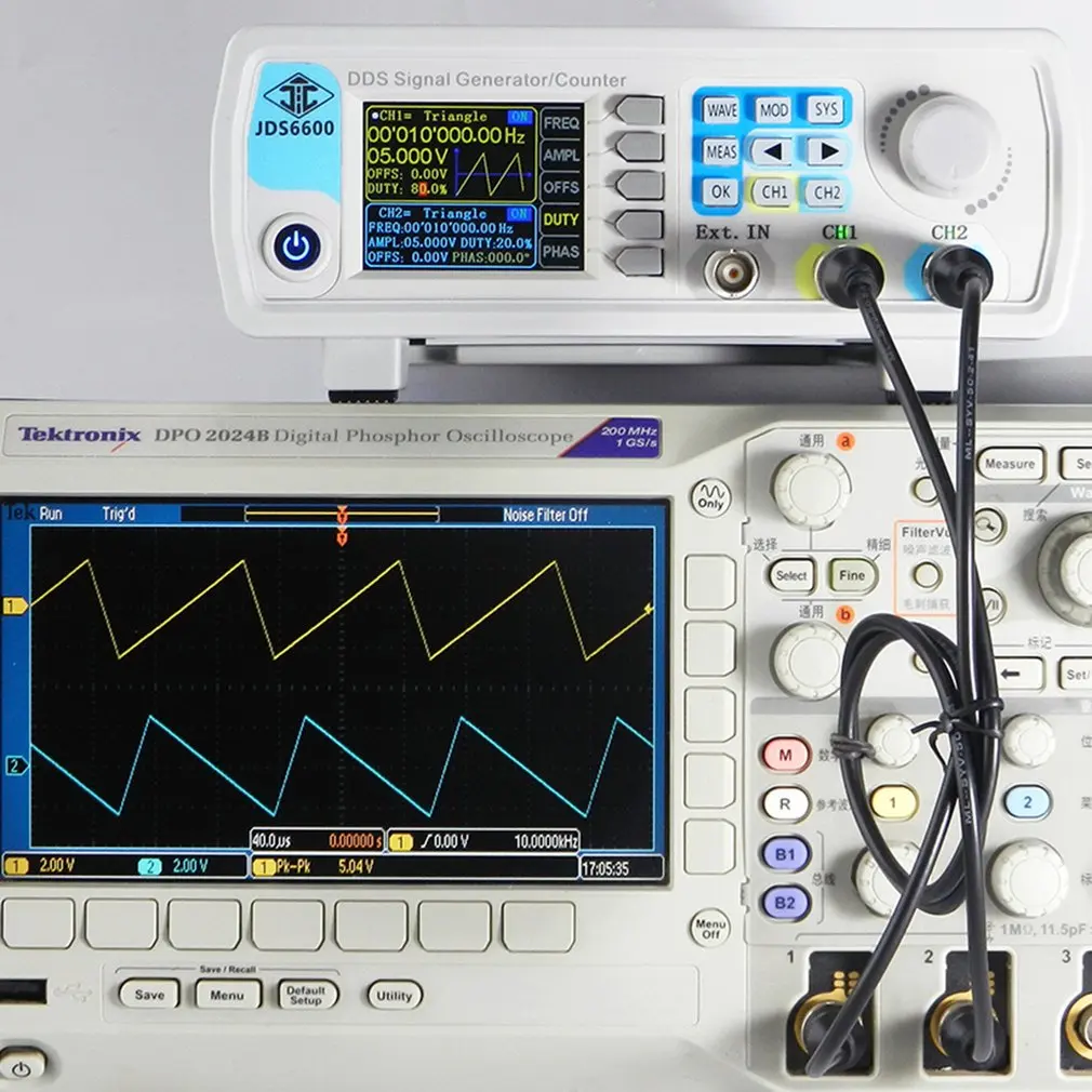 JDS6600 60 МГц цифровой контроль DDS двухканальный произвольной формы функциональный генератор сигналов частотомер высокая точность