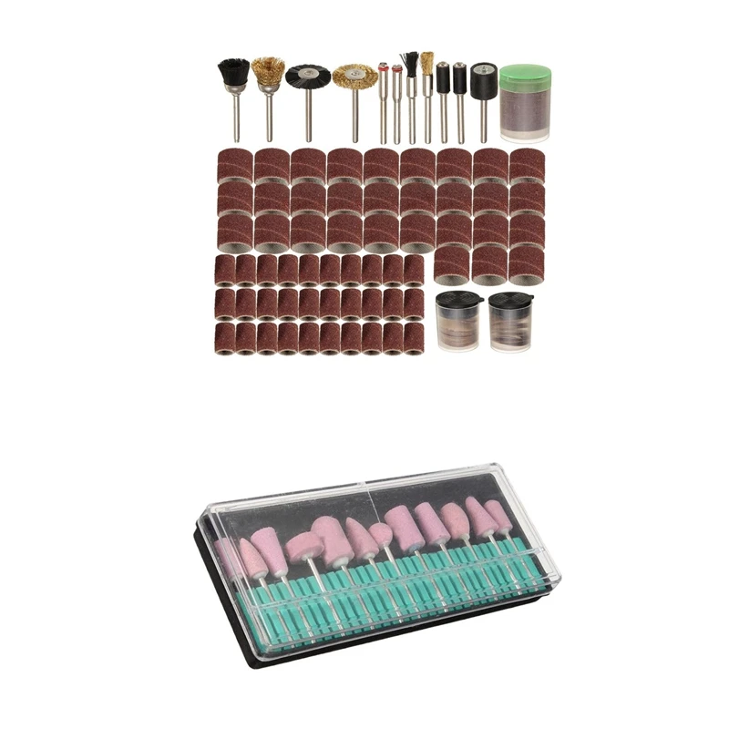 150Pcs роторный Мощность набор инструментов для 1/8 дюймов для конических фрез шлифования польский Аксессуар сверло& 12 шт Профессиональный Полировочная Шлифовальная головка инструменты N