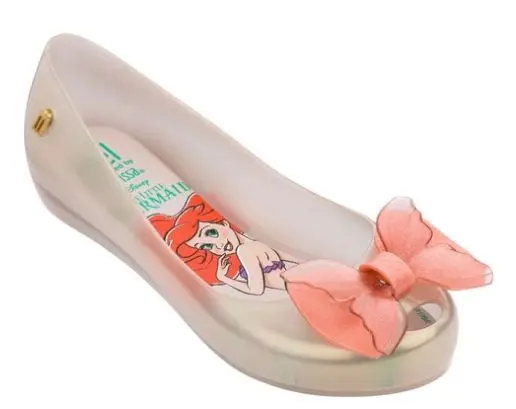 Mini Melissa/Новинка года; прозрачные сандалии для вечеринок; прозрачные сандалии с бантом для девочек; удобные сандалии принцессы с открытым носком; Melissa; SH19115
