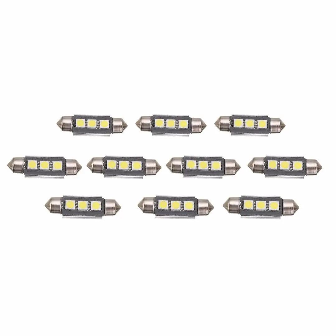 Сменные лампы 5050 Светодиодный светильник низкой мощности 3SMD CANBUS без ошибок фестон купольная лампа белый DC 12V