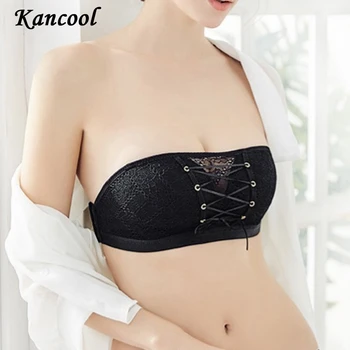

KANCOOL Sexy Lingerie Women Sexy Strapless Instant Breast Lift Invisible Silicone Wire Free Push Up Bra bralette dentelle femme