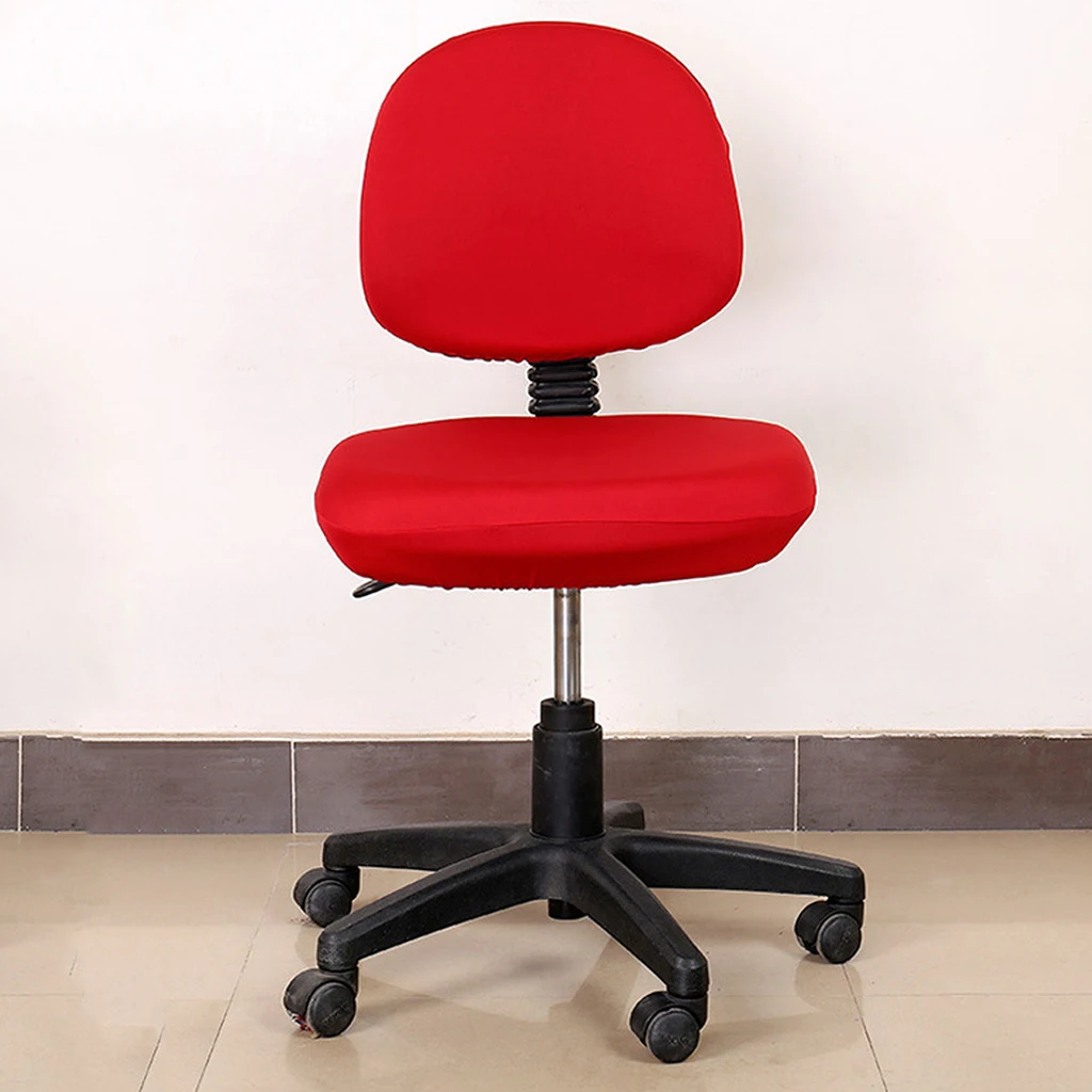 Elastic Office Chair Cover Desk Chair Slipcover Stool Swivel Chair Cover Computer Chair Cover Seat Back Cover Water Resistant