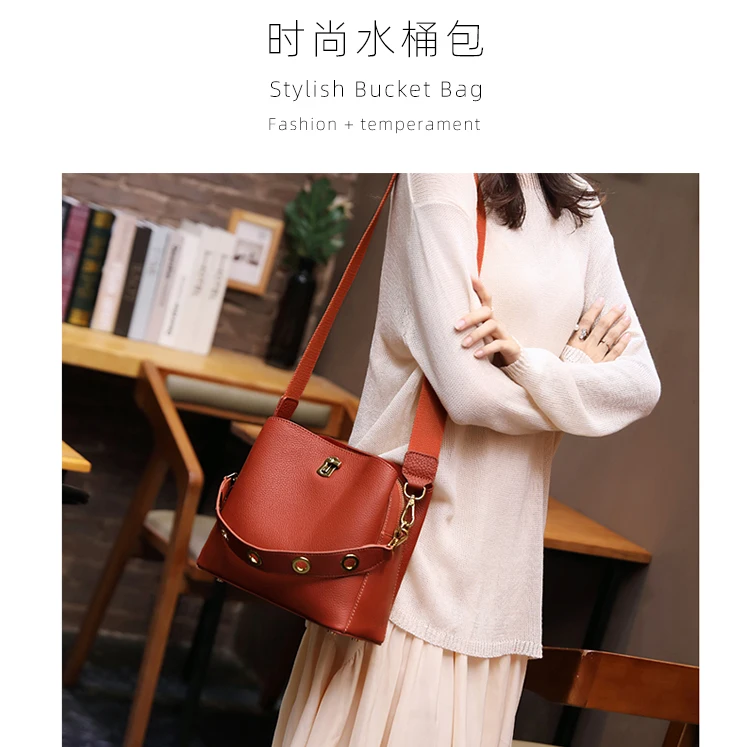 OUSSON2019 Новая мода натуральная кожа женская сумка-мешок bolso mujer Высокое качество Ретро сумка на плечо простая сумка через плечо
