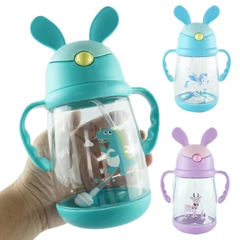 

Kids Water Cup Baby Feeding Cups With Straws Leakproof Water Bottles Outdoor Portable Children's Cups2