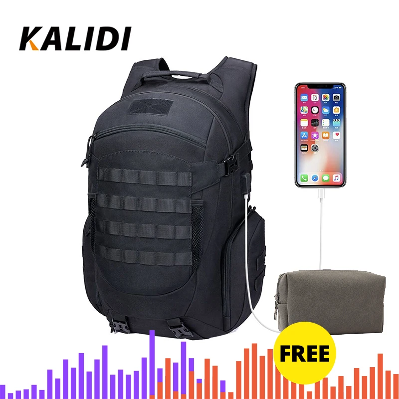 Продажа KALIDI 40 LMilitary тактические боевые рюкзаки мужские армейские водонепроницаемые альпинистская сумка уличный походный Кемпинг Охота дорожные рю...