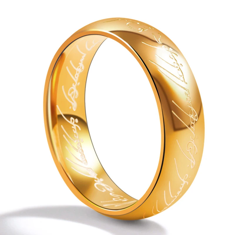 Волшебное кольцо "Властелин одного", серебряное, золотое, титановое, нержавеющая сталь, пара колец для мужчин и женщин, senhor dos aneis