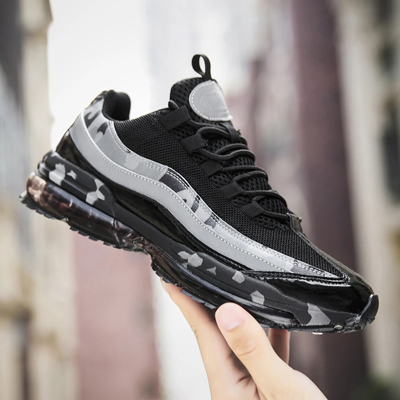 Air Sole Спортивная обувь для мужчин удобные брендовые новые кроссовки размер 39-46 на шнуровке уличная сетка Фитнес Спортивная обувь для