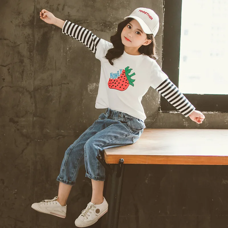 

Girls Spring Clothing Set 2020 New Style Western Style Korean-style Online Celebrity Childrenswear Children Spring And Autumn Fa