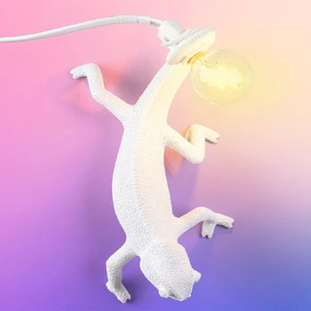 

Nordic Seletti Lizard Desk Lights Cute Resin Animal Chameleon Night Stand LED Table Lamp Bedroom Living Room Home Deco Fixture