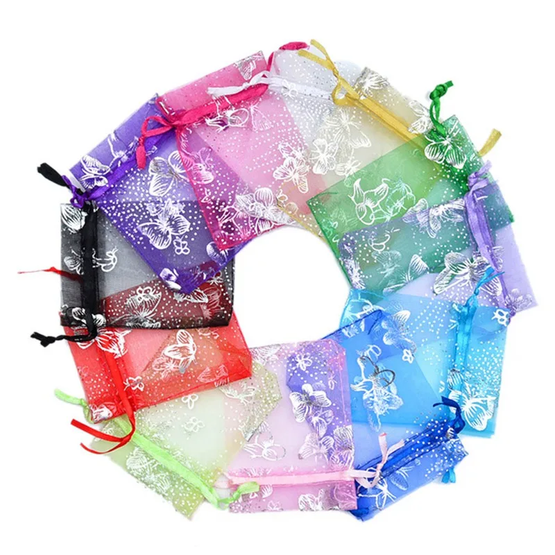 ##BUY 100Pcs bag 7X9 cm Organza Bags Wedding Pouches Nice Gift Bag Jewelry packaging Gauze Bag