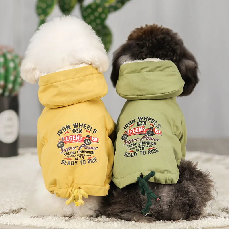 

Cotton-padded Jacket Two Feet Pet Clothing for Autumn and Winter Warm Dog Clothes Four Colors S-xxl Sizes Winter Dog Clothes