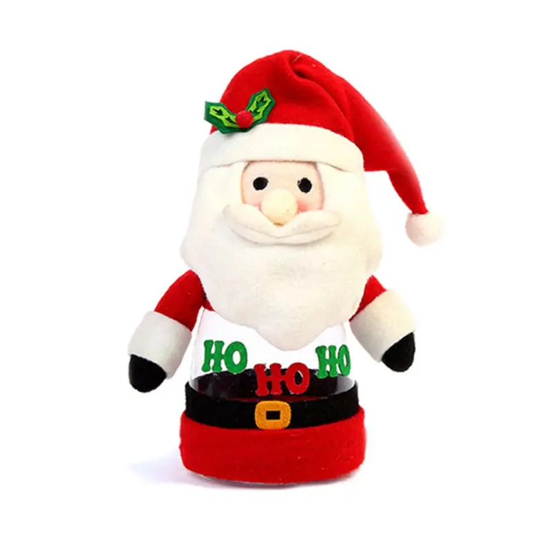Christmas Gift Box Ornament Santa Claus Snowman Elk Candy Packaging Candy Jar Transparent Party Decoration