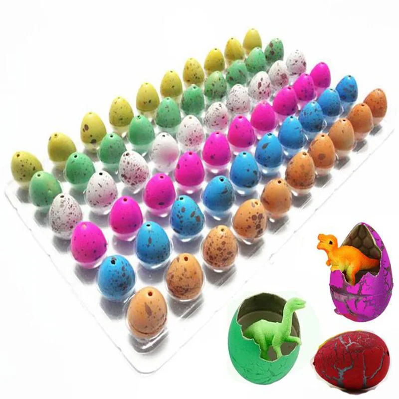 60pcs/box Magic Water Hatching Inflation Growing Dinosaur Eggs Toy For Kids Gift Child Educational Novelty Gag Toys | Игрушки и хобби