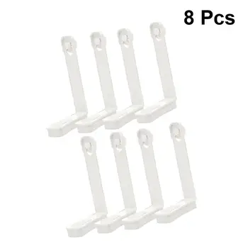 

8pcs Quilt Cover Buckle Anti-slip Blanket Fixer Clip Decorative Bed Sheet Fastener Grippers (White)
