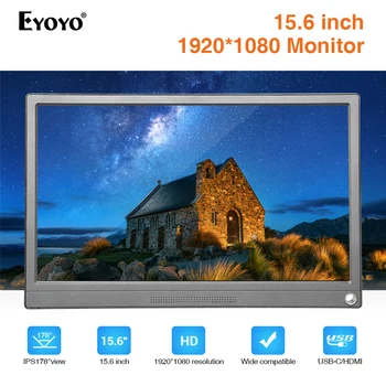 

Eyoyo Portable Monitor 15.6 Inch HDMI Touch screen LCD USB Type-C 1920X1080 IPS for raspberry pi PC PS4 Laptop Phone Xbox Switch