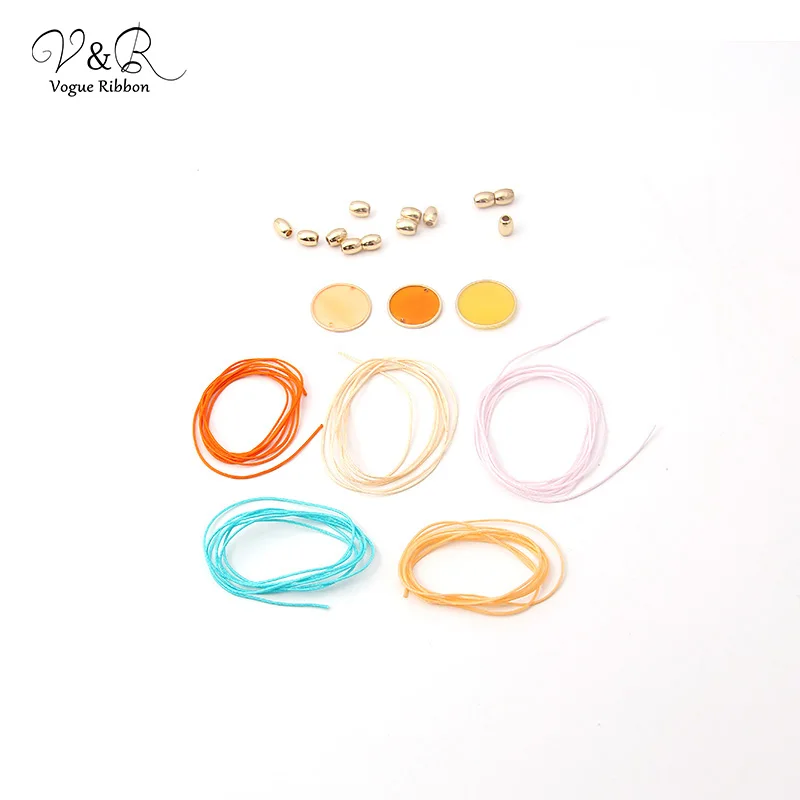 

DIY Thread Bracelet Set,Handmade Bracelet With Transparent Acrylic Edisc And Imitation Gold Plated CCB, DIY Jewelry Bracelet Set