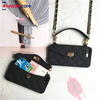 

Fashion Crossbody Phone Wallet Case For iPhone XS MAX XR X 8 7 6 6s Plus Case Card Slot Brand Handbag Purse With Long Chain