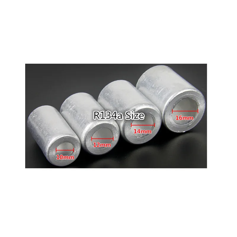 8pcs R134a Automotive Air Conditioning Hose Pipe Fitting Aluminum Sleeve Car Parts
