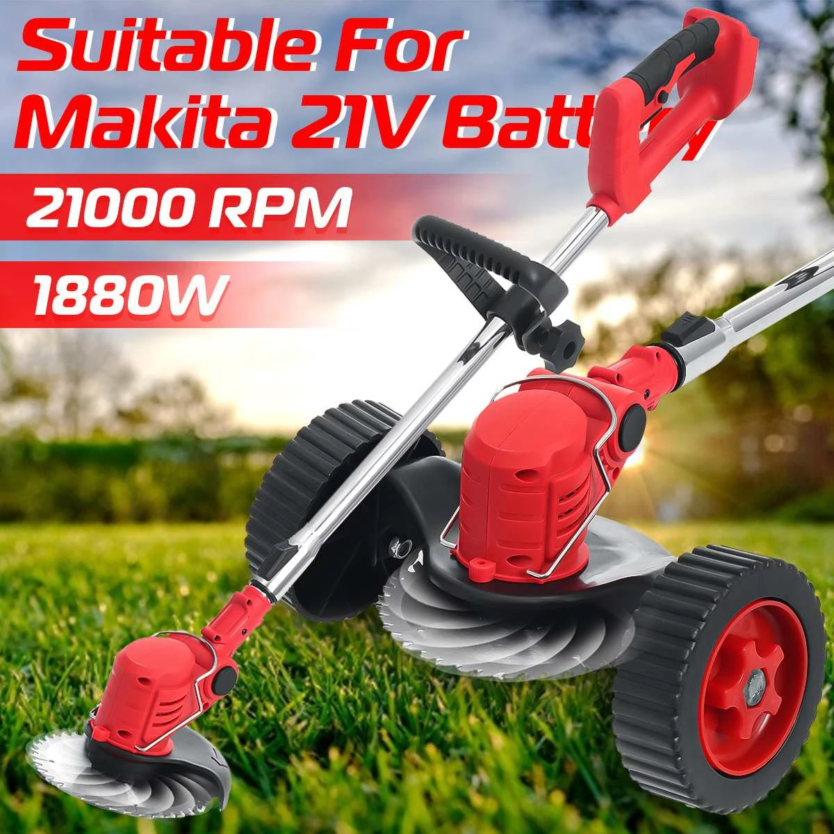 特別送料無料 充電 電動草刈り機 園芸機械 替刃 軽量 電動草刈機 ナイロンカッター 交換刃付属 樹脂ブレード 芝刈り お手入れ ガーデニング ヘッジトリマー 刈払 刈払い機 芝生バリカン 草刈り 除草 電動 コードレス 付き 剪定 安全 草刈り機 セフティー 充電式 草刈