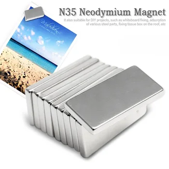 

New 5Pcs 20X10X2Mm Super Powerful Small Neodymium Magnet Block Permanent N35 Ndfeb Strong Cuboid Magnetic Magnets Fridge Magnets