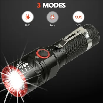 

Aluminum Bike Light 8000LM Flashlight 3 Modes T6 LED Flashlight Bike Bicycle Torch Clip Holder by 1*18650 Battery Best Camping