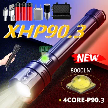 

Super Bright Xhp90.3 Most Powerful Led Flashlight Torch Xhp70 Tactical Flashlights Zoom Usb Rechargeable 26650 18650 Flash Light