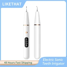 

Electric Sonic Teeth Irrigator Dental Calculus Scaler Water Flosser Oral Irrigator Tartar Plaque Stains Cleaning Teeth Whitening