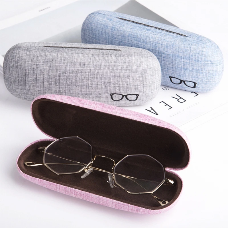 Nueva moda bonita de gafas de lectura para hombres mujeres niños gafas de ojo de cuero funda dura Protector de gafas de sol caja|Cajas y recipientes de almacenamiento| -