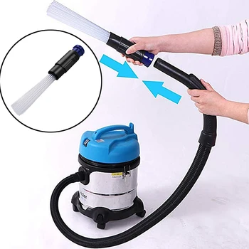 

Blue Dust Cleaning Brush Universal Vacuum Attachment Dirt Remover Car Cleaner Head Portable Cleaning Tool Accessories