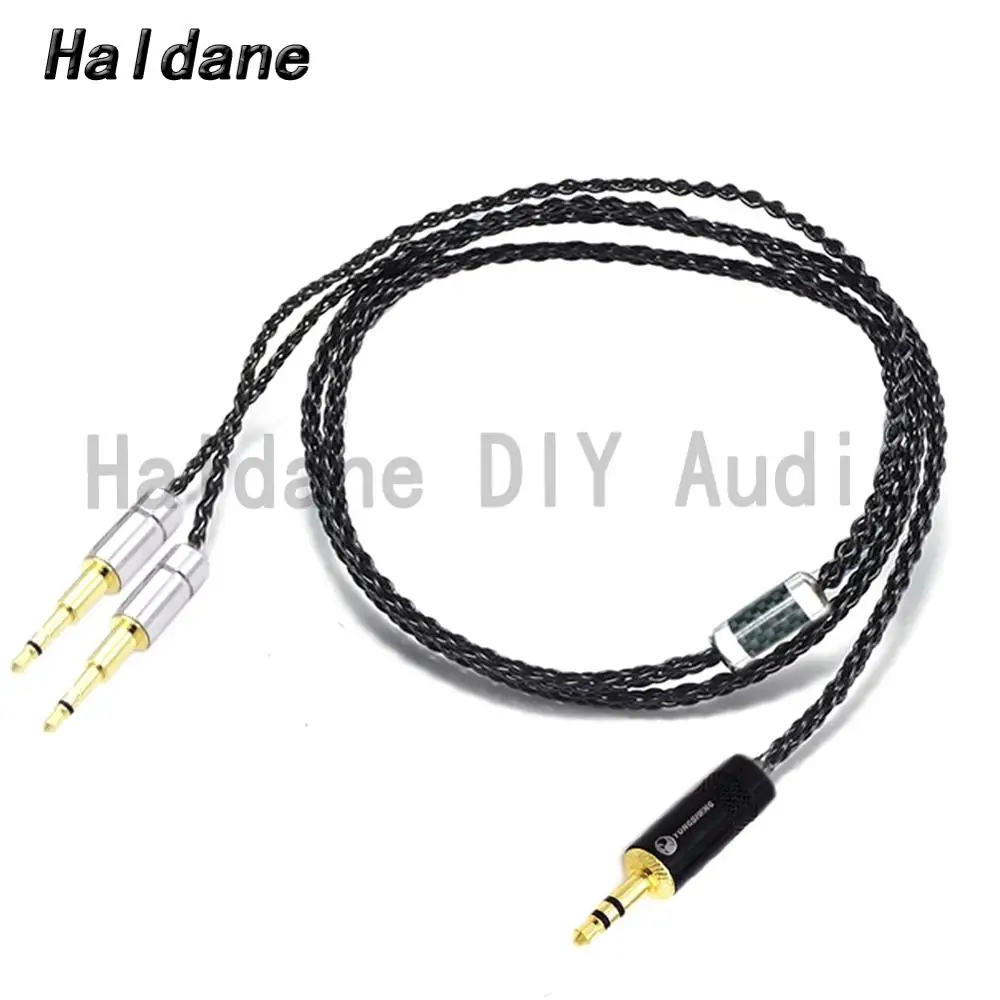 Haldane HIFI Silver Plated Headphone Upgrade Cable for OPPO PM 1 PM 2 HE1000 400S 560 Headphones Black 2x2 5mm Extended plug